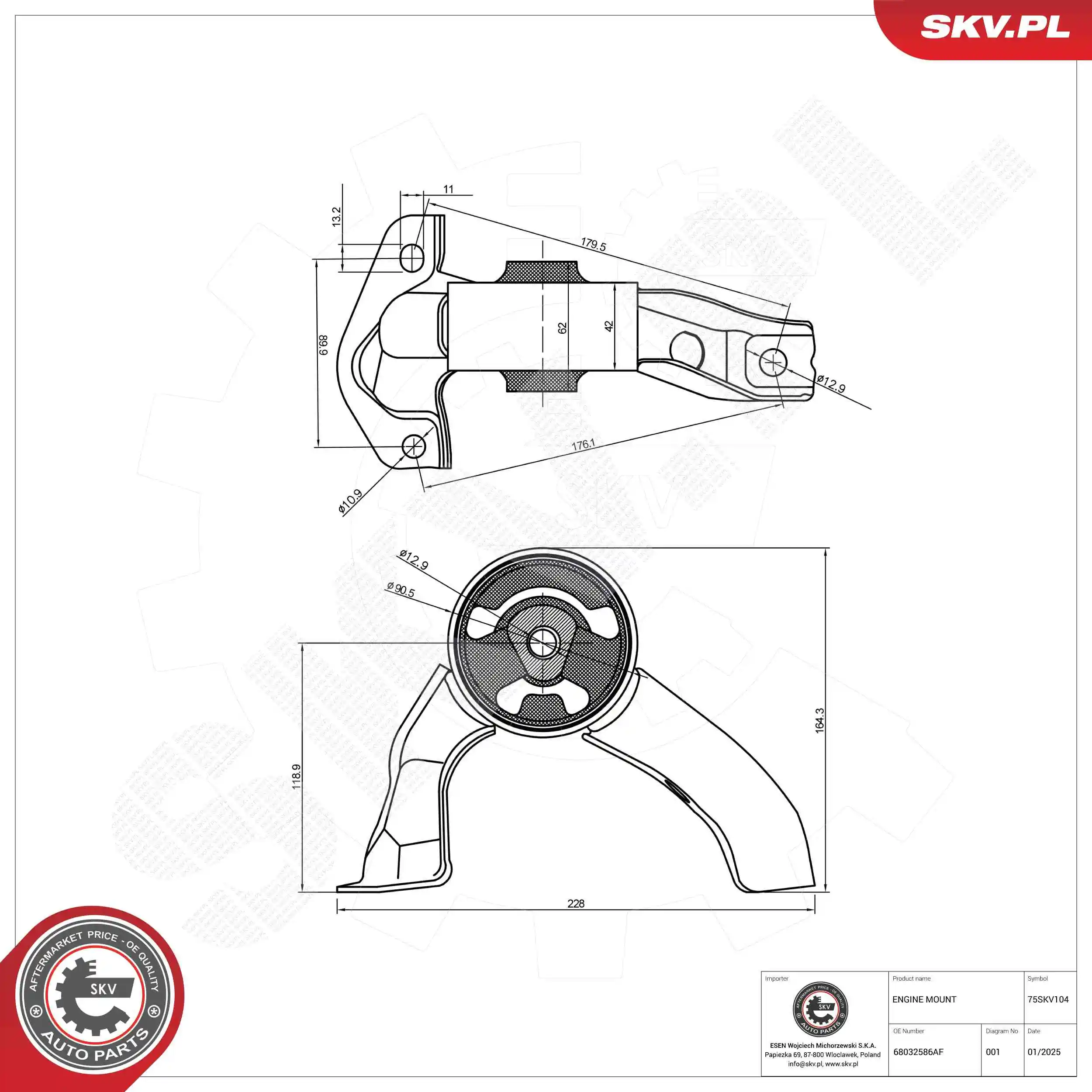Mounting, engine